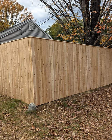 Wood fence installation near Auburn MA