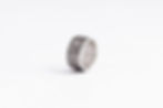 Oxidised silver ring with deep bark-like texture – standing view showing natural surface details.