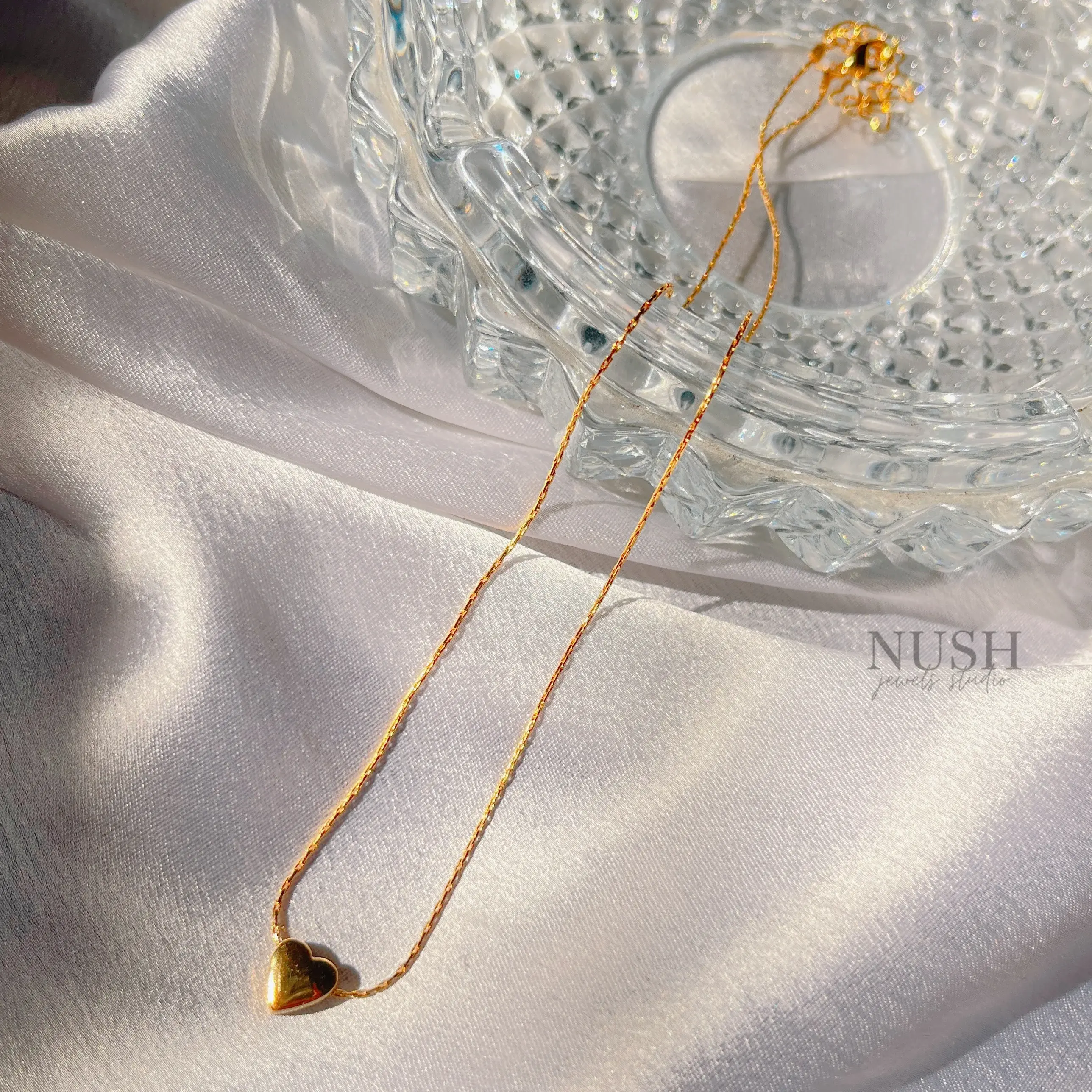24K Gold plated (anti-tarnish) Dainty Heart necklace