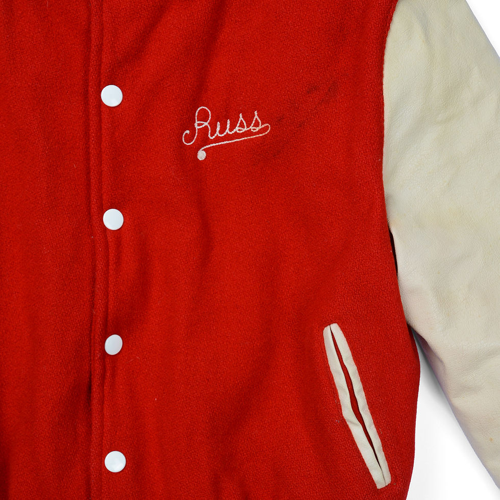 サムネイル： 60'S PENNEY'S Outerwear LEATHER SLEEVE STADIUM JACKET