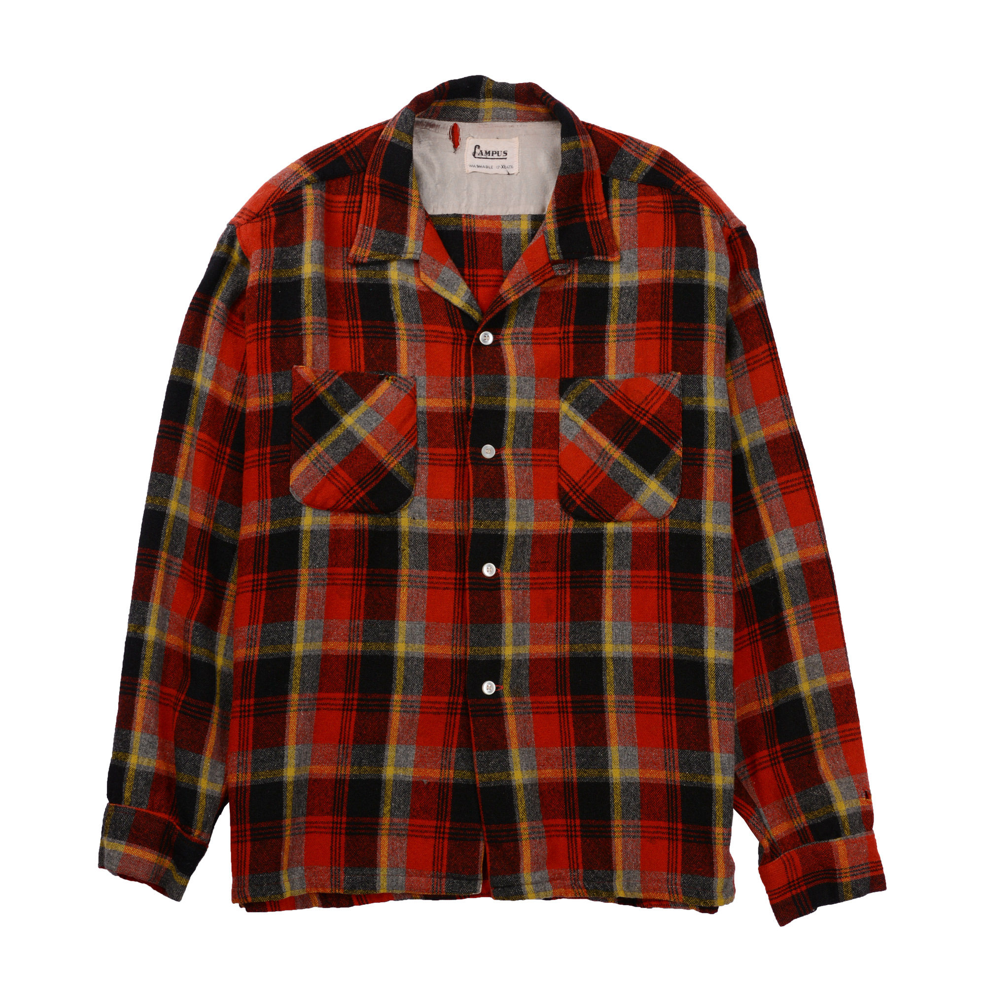 CAMPUS WOOL CHECK SHIRT