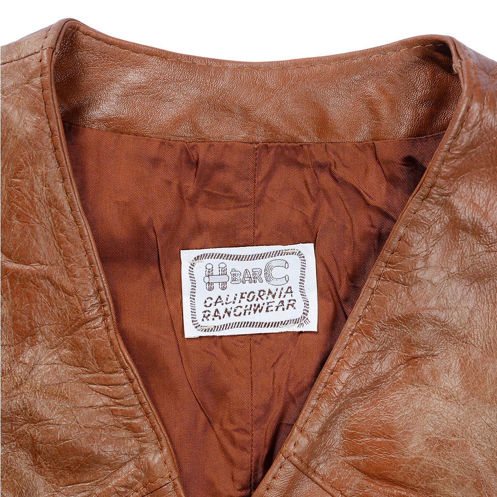 サムネイル： H BAR C LEATHER VEST
