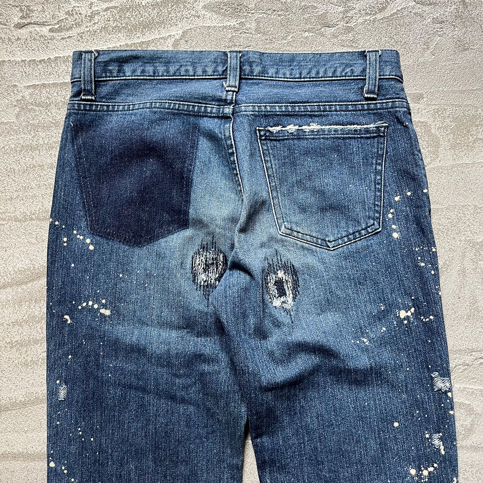 NUMBER (N)INE BY TAKAHIRO MIYASHITA AW01 GRUNGE DENIM PANTS