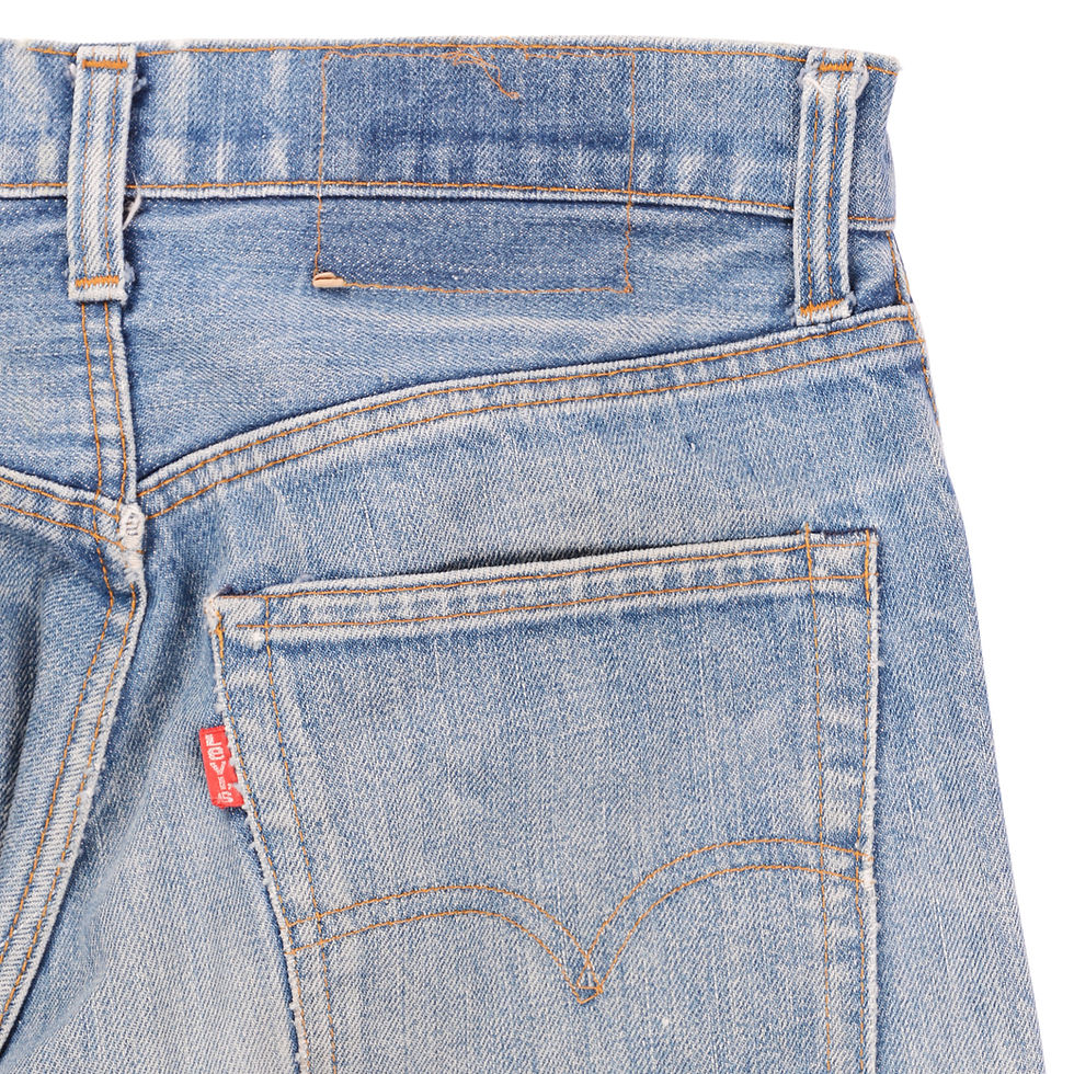 サムネイル： Levi's 505 HEM CRASH FADED DENIM PANTS