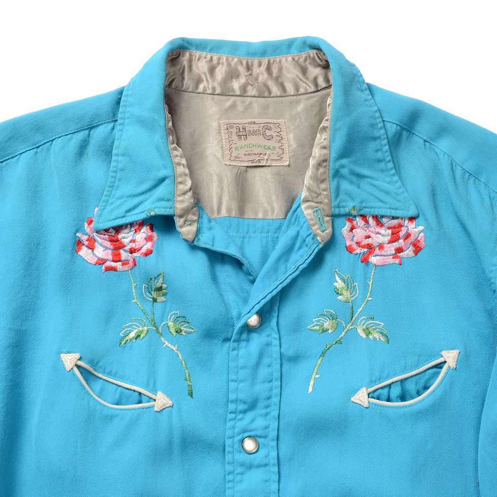 サムネイル： H BAR C EMBROIDERED WESTERN RAYON SHIRT