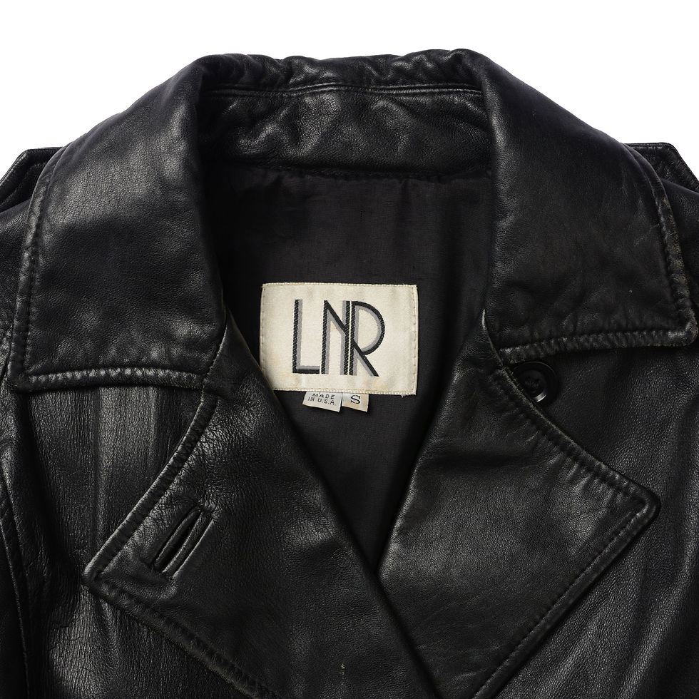 サムネイル： LNR LEATHER DOUBLE BREASTED COAT