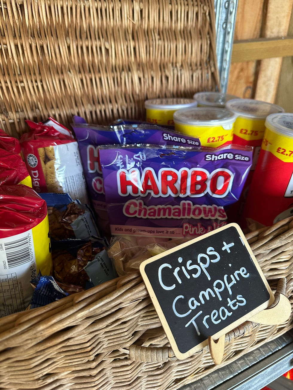 shop items at belan bluebells camping
