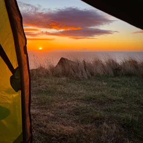 Vango tent at sunset