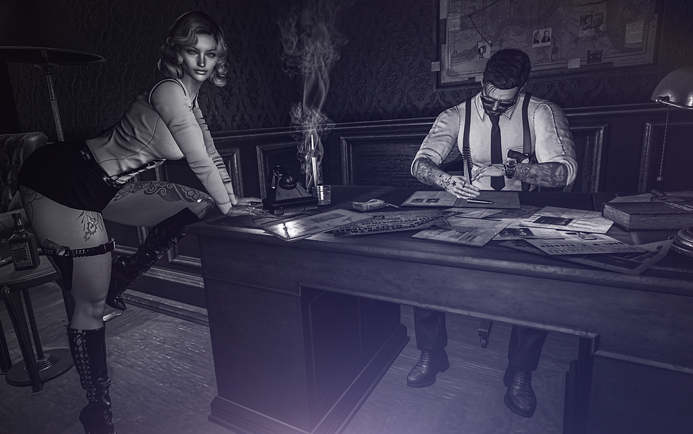 He worked the desk - she worked the room