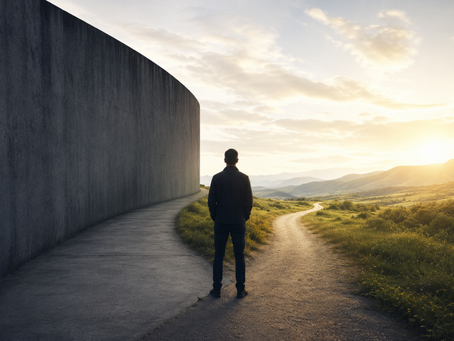 man deciding what way to go