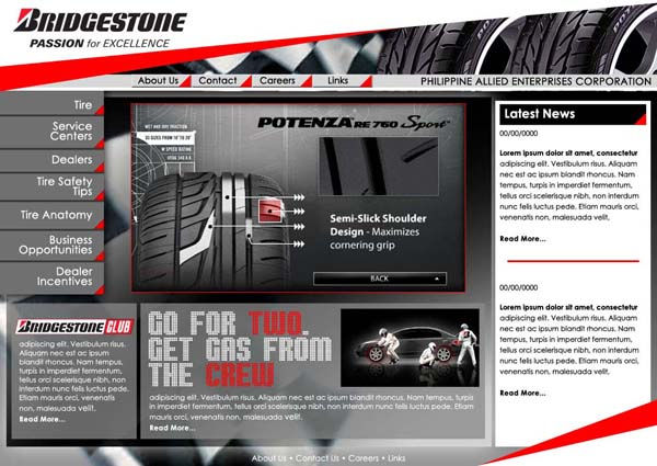 BRIDGESTONE Website