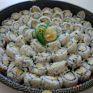 14"California roll platter
