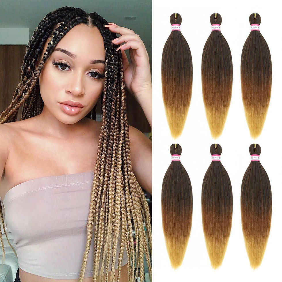 Miniatura: Pre Stretched Braiding Hair Extensions Black 12 Inch 8 Packs Girls Braiding Hai