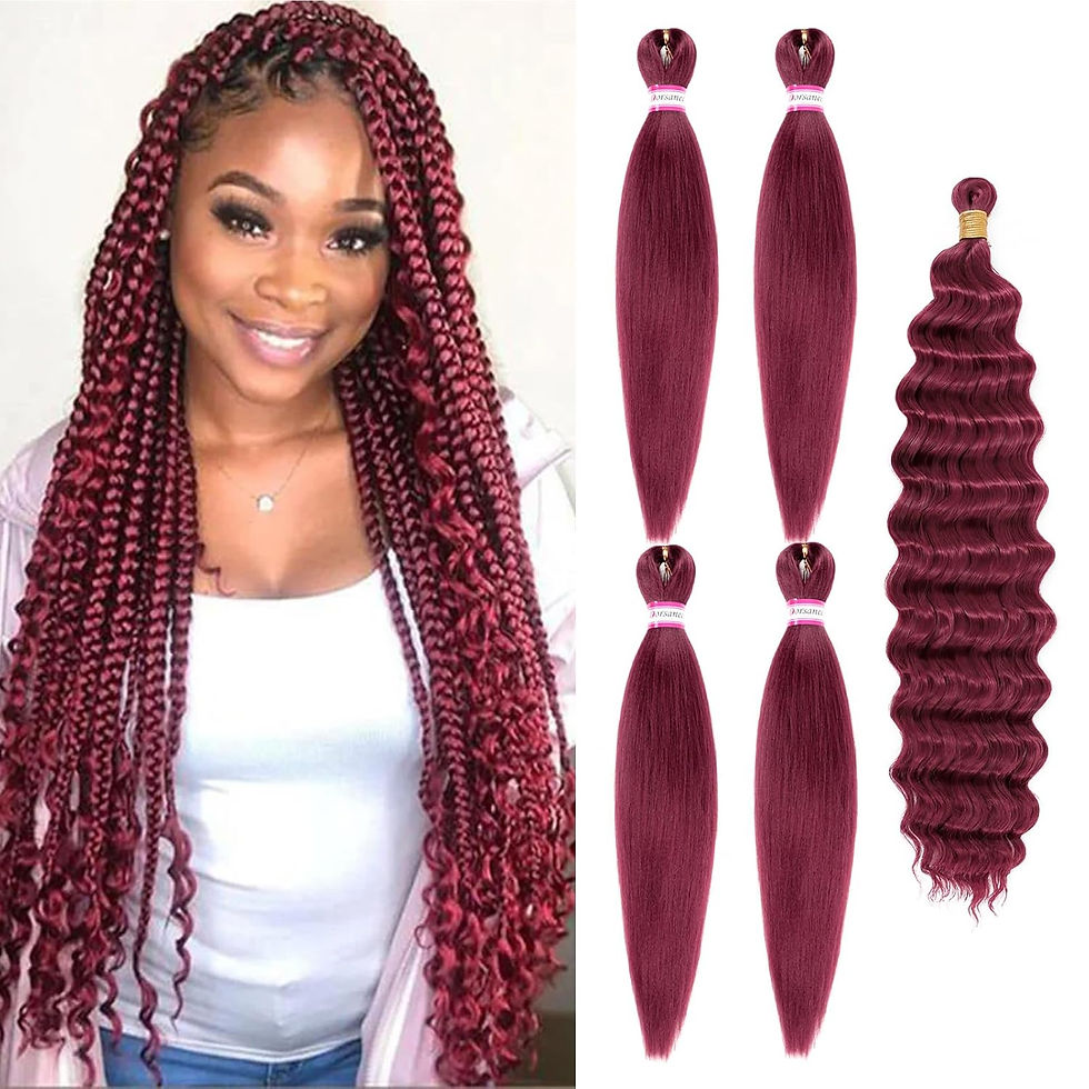 Miniatura: Pre Stretched Braiding Hair Extensions Black 12 Inch 8 Packs Girls Braiding Hai
