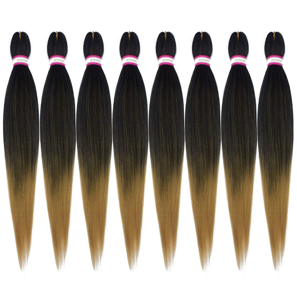 Miniatura: Pre Stretched Braiding Hair Extensions Black 12 Inch 8 Packs Girls Braiding Hai