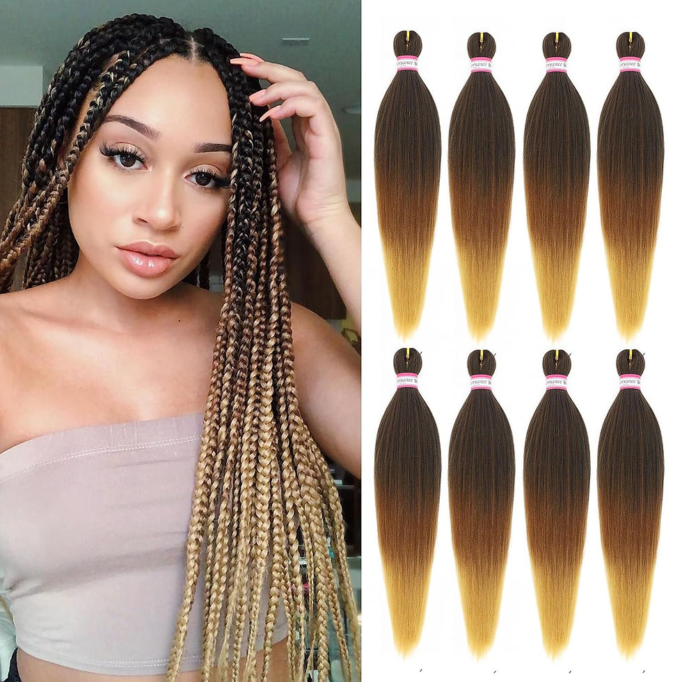 Miniatura: Pre Stretched Braiding Hair Extensions Black 12 Inch 8 Packs Girls Braiding Hai