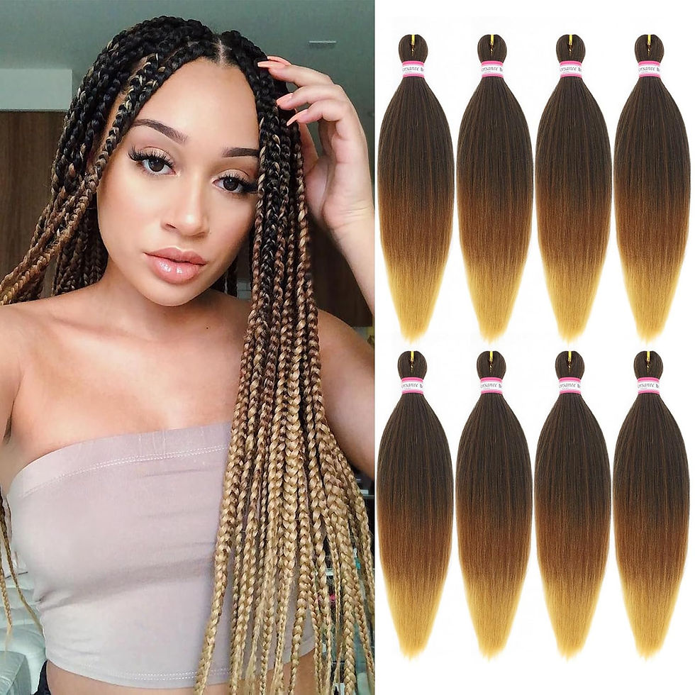 Miniatura: Pre Stretched Braiding Hair Extensions Black 12 Inch 8 Packs Girls Braiding Hai