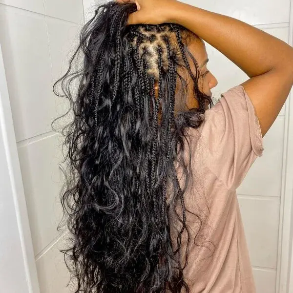 Miniatura: Unprocessed Natural Wave Boho Bulk Raw Human Hair for Braiding