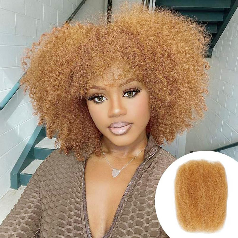 Miniatura: QVR Afro Kinkys Bulk Human Hair for Dreadlocks Extensions Repair Locs, Twist Br
