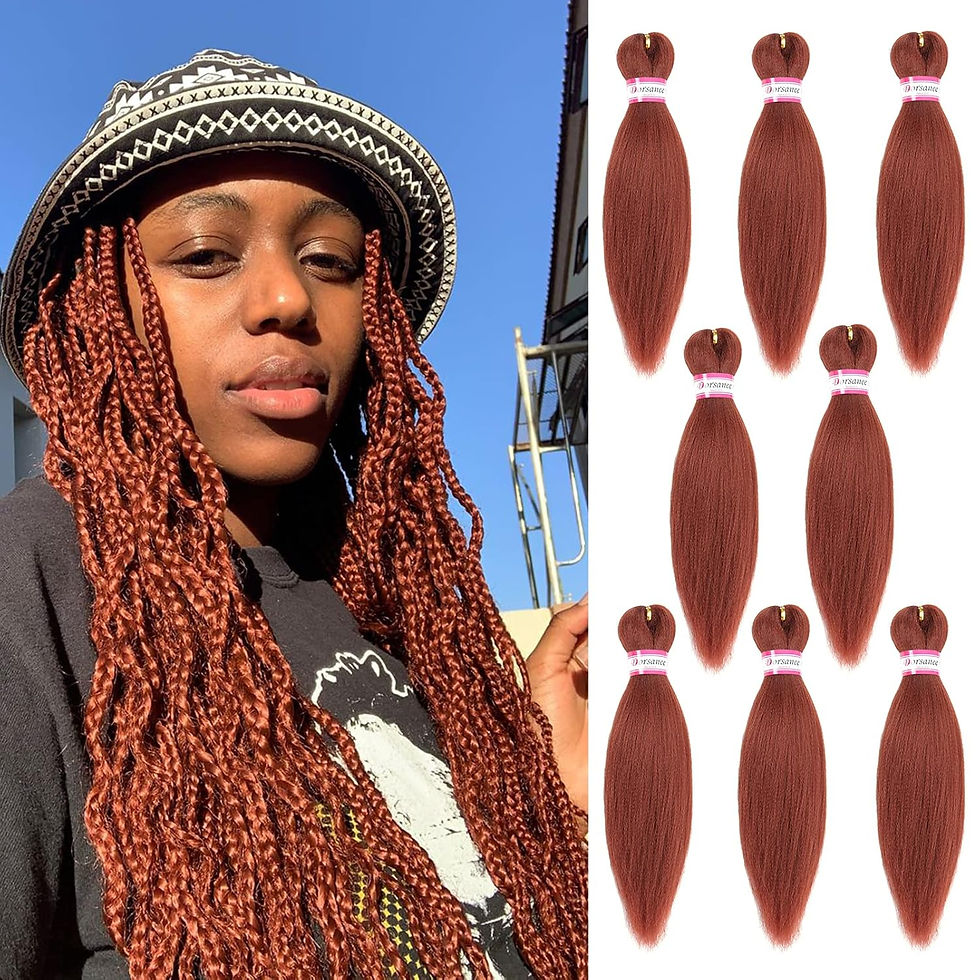 Miniatura: Pre Stretched Braiding Hair Extensions Black 12 Inch 8 Packs Girls Braiding Hai