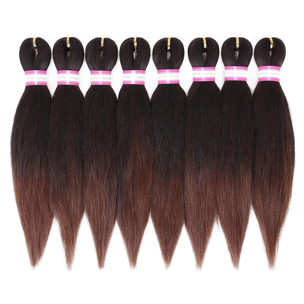 Miniatura: Pre Stretched Braiding Hair Extensions Black 12 Inch 8 Packs Girls Braiding Hai