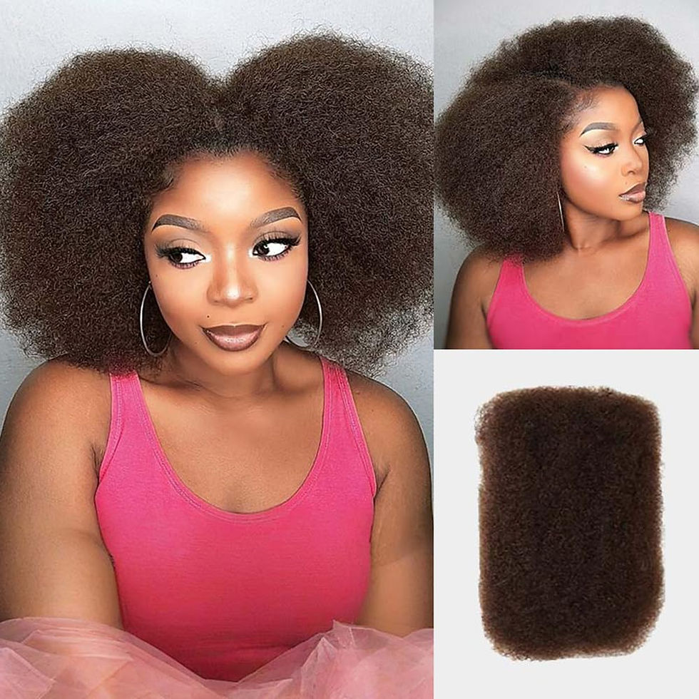 Miniatura: QVR Afro Kinkys Bulk Human Hair for Dreadlocks Extensions Repair Locs, Twist Br