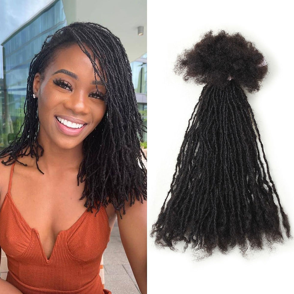 Thumbnail: Sisterlocks Locs Extesnions Human Hair 0.2cm Thickness Micro Locs Curly Tips, F