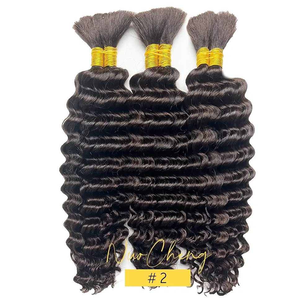 Miniatura: 2 Bundles Human Braiding Hair for Boho Braids, 14Inch 100G 10A