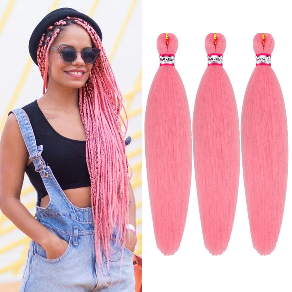 Miniatura: Pre Stretched Braiding Hair Extensions Black 12 Inch 8 Packs Girls Braiding Hai