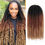 Thumbnail: 8 Packs 18 Inch Marley Twist Crochet Hair Ombre Burgundy Marley Braiding Hair C