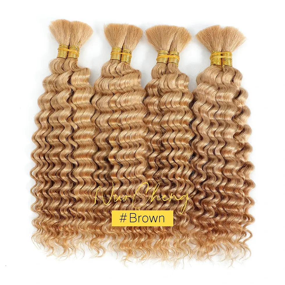 Miniatura: 2 Bundles Human Braiding Hair for Boho Braids, 14Inch 100G 10A