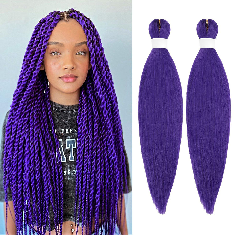 Miniatura: Pre Stretched Braiding Hair Extensions Black 12 Inch 8 Packs Girls Braiding Hai