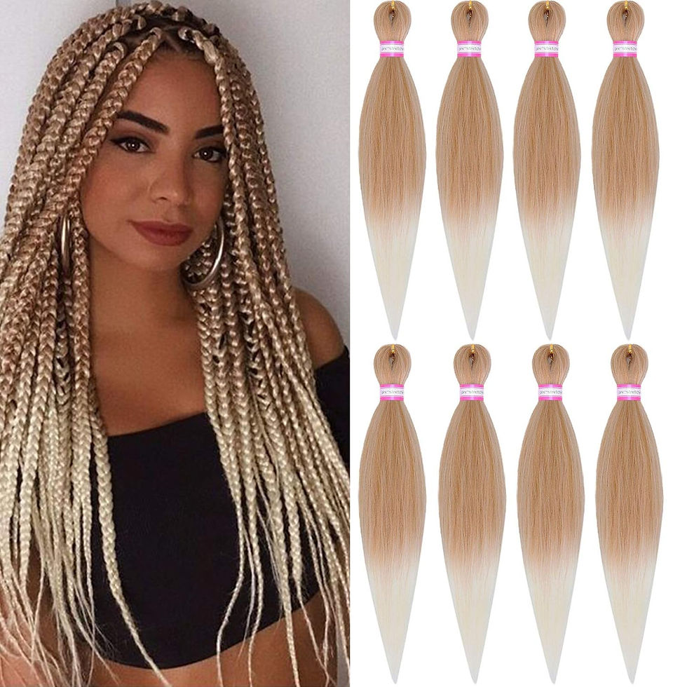 Miniatura: Pre Stretched Braiding Hair Extensions Black 12 Inch 8 Packs Girls Braiding Hai