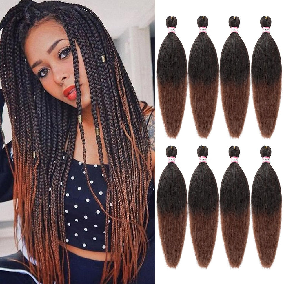 Miniatura: Pre Stretched Braiding Hair Extensions Black 12 Inch 8 Packs Girls Braiding Hai