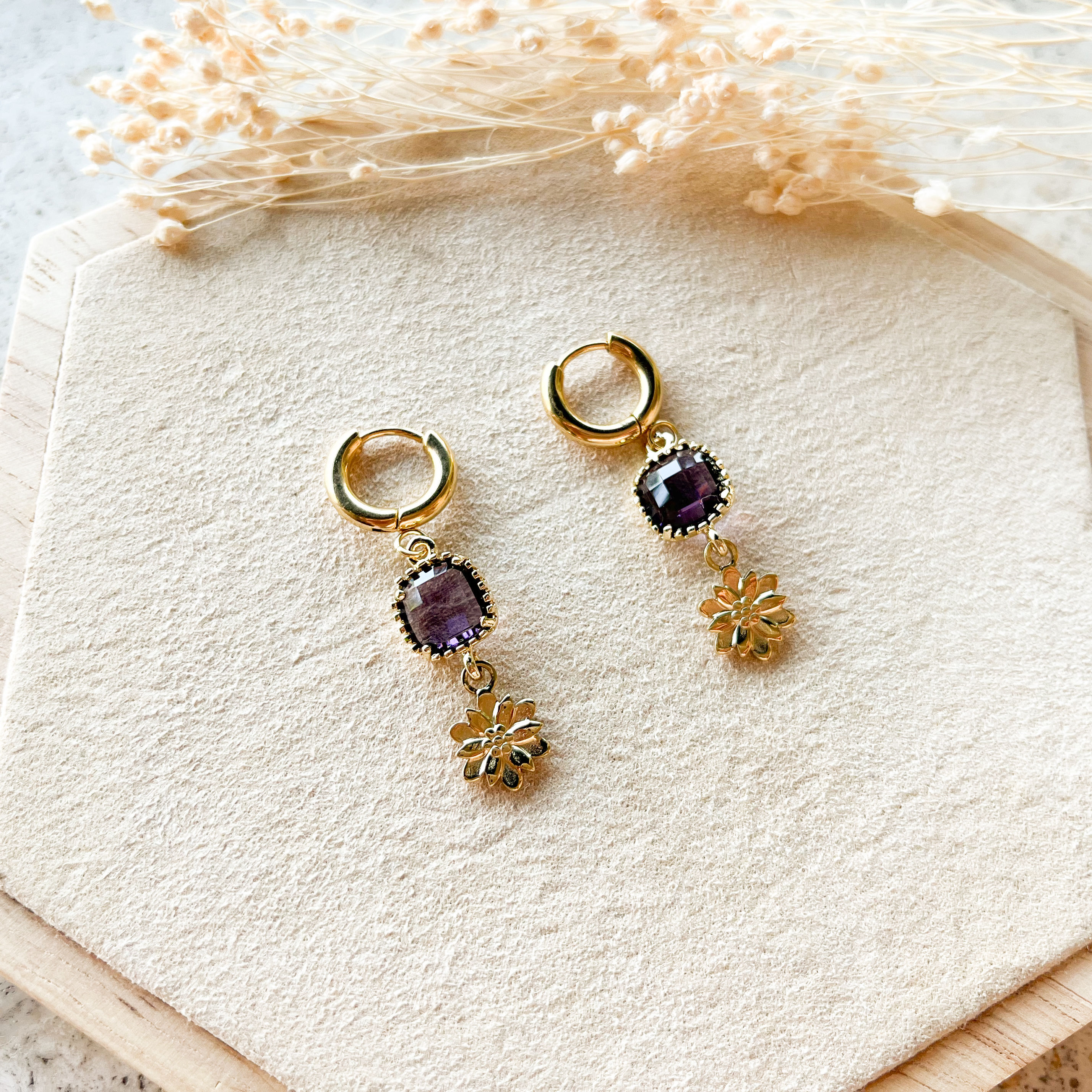 Harper Earrings - Purple