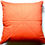 Miniature : Coussin coton carré 45 cm uni matelassé corail double face
