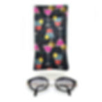 Etui à lunettes coton natté  Cassidy noir devant