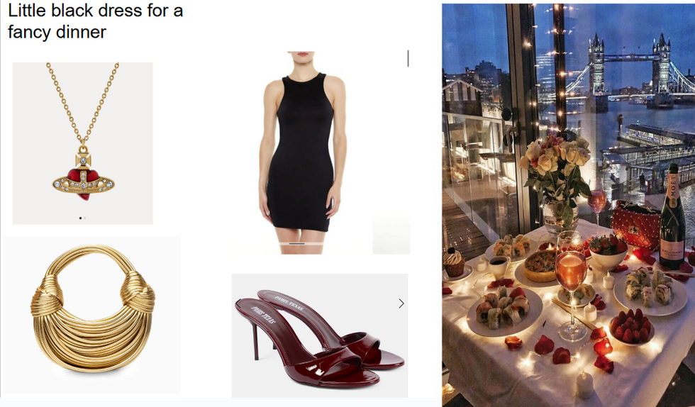 Little black dress for a fancy dinner
