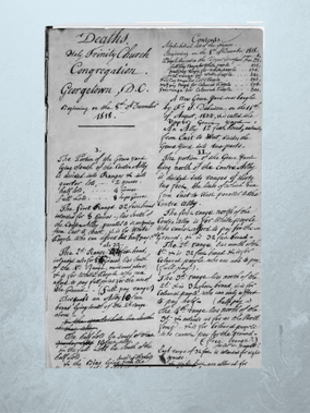 Holy Trinity’s African American Community and the Cholera Epidemic of 1832