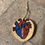 Thumbnail: Small Wood Slice Ornament - Anatomical Heart