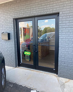 storefront glass door with Handle