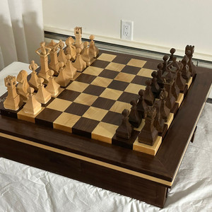 Custom chessboard, storage, chess and checkers sets