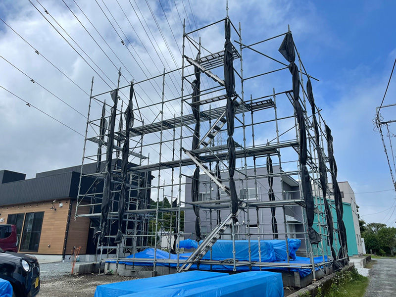足場工事～建て方工事1