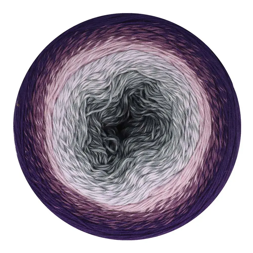 Duhové klubko Scheepjes Cotton Whirl 1000m, 701 Grape Jam