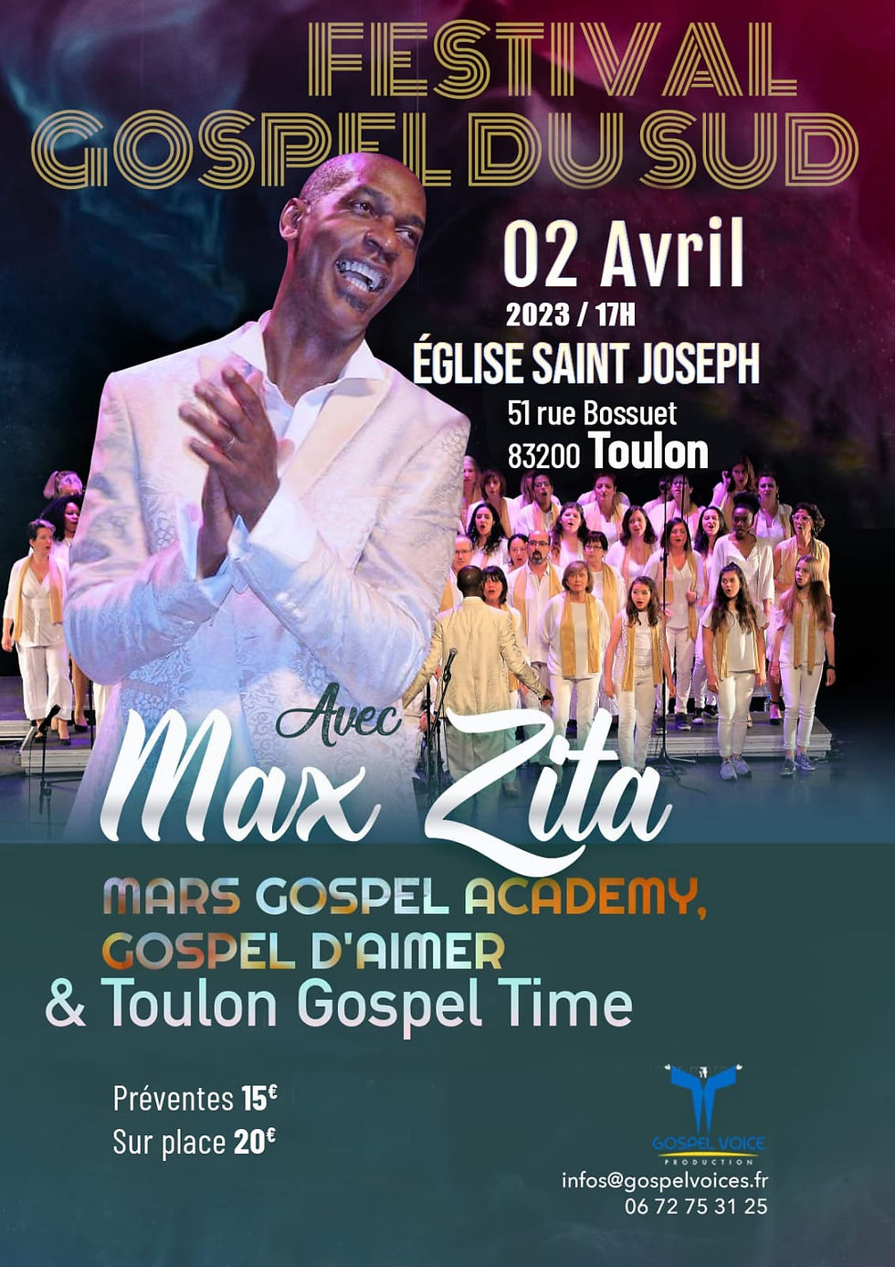FESTIVAL GOSPEL DU SUD avec Max ZITA, Toulon Gospel Time, Gospel d'Aimer, & Mars Gospel Academy 