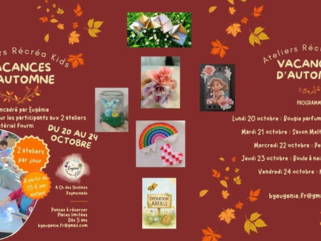 Les après midis ré créatifs d'automne arrivent chez By Eugénie