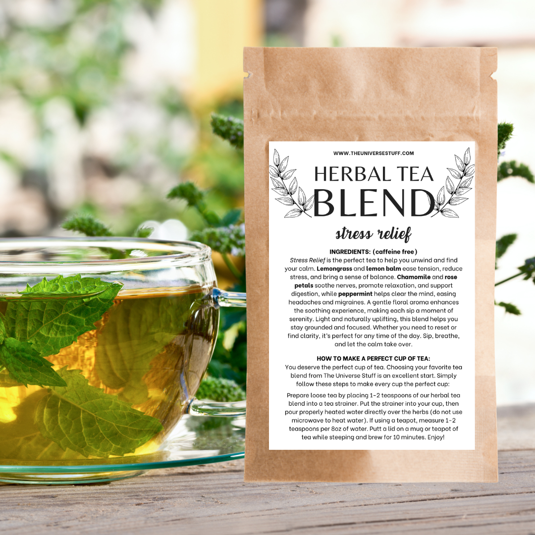 Mistura de chá de ervas relaxante, 2 onças