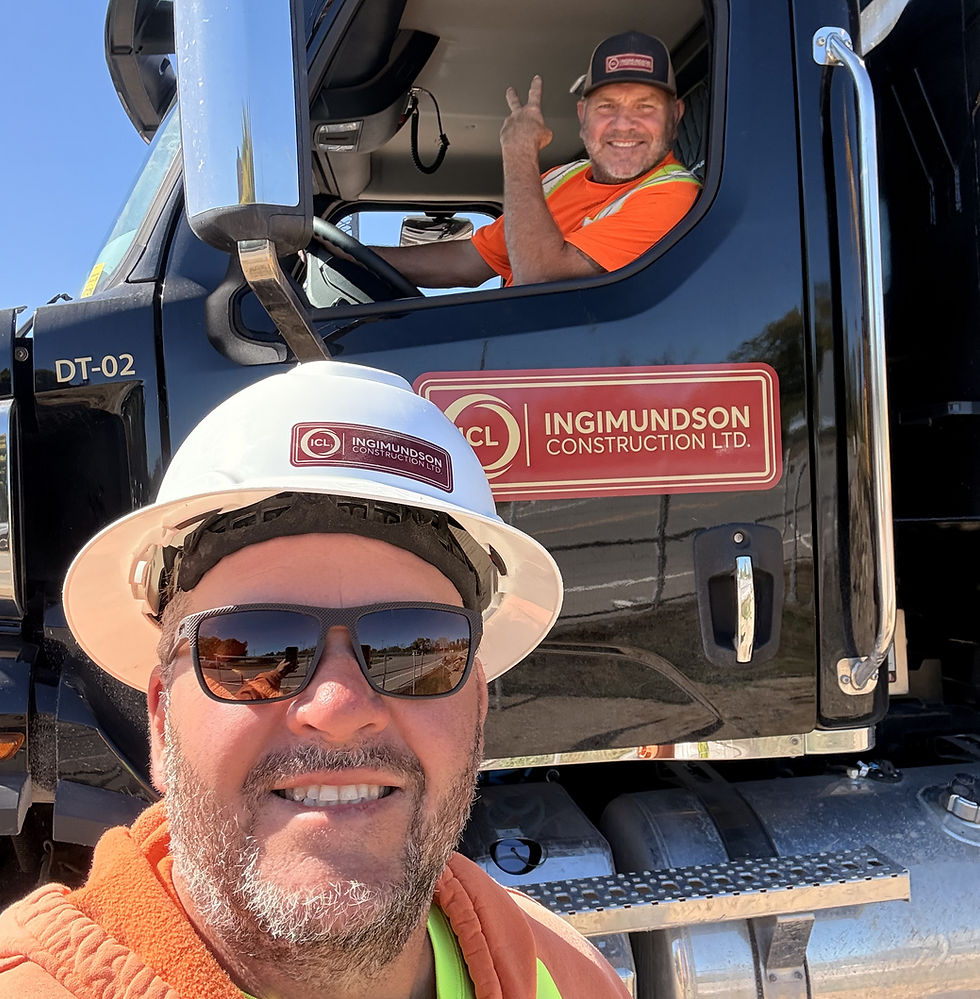 A close-up of a construction professional working on a civil construction site, representing career growth and the people-first culture at Ingimundson Construction.