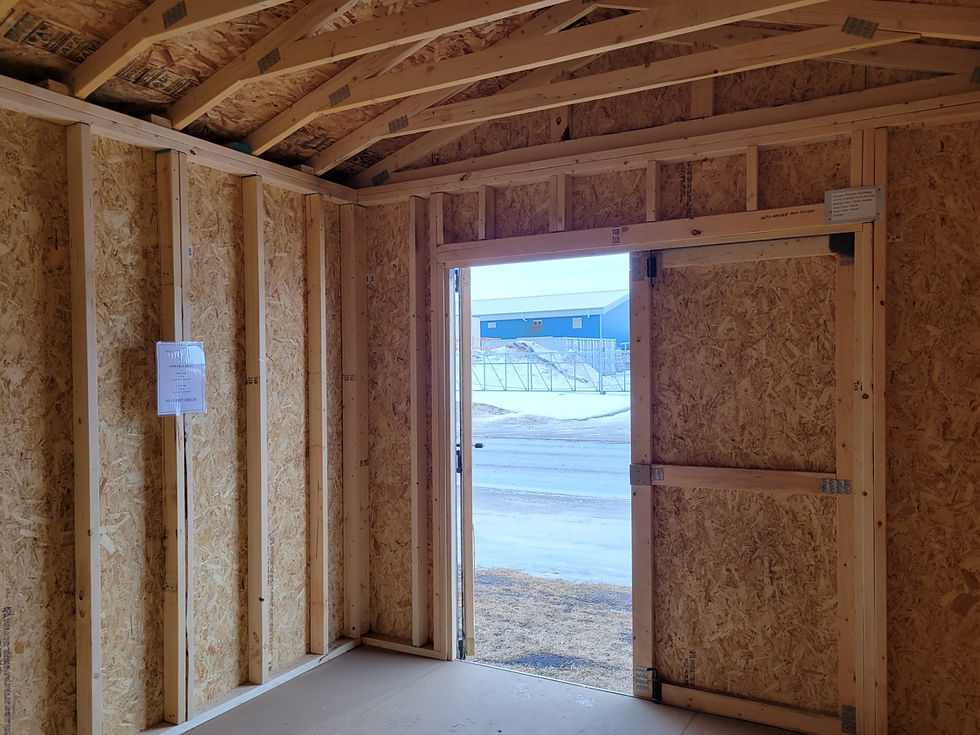 10x12 Derby Brown Utility Shed Interior2