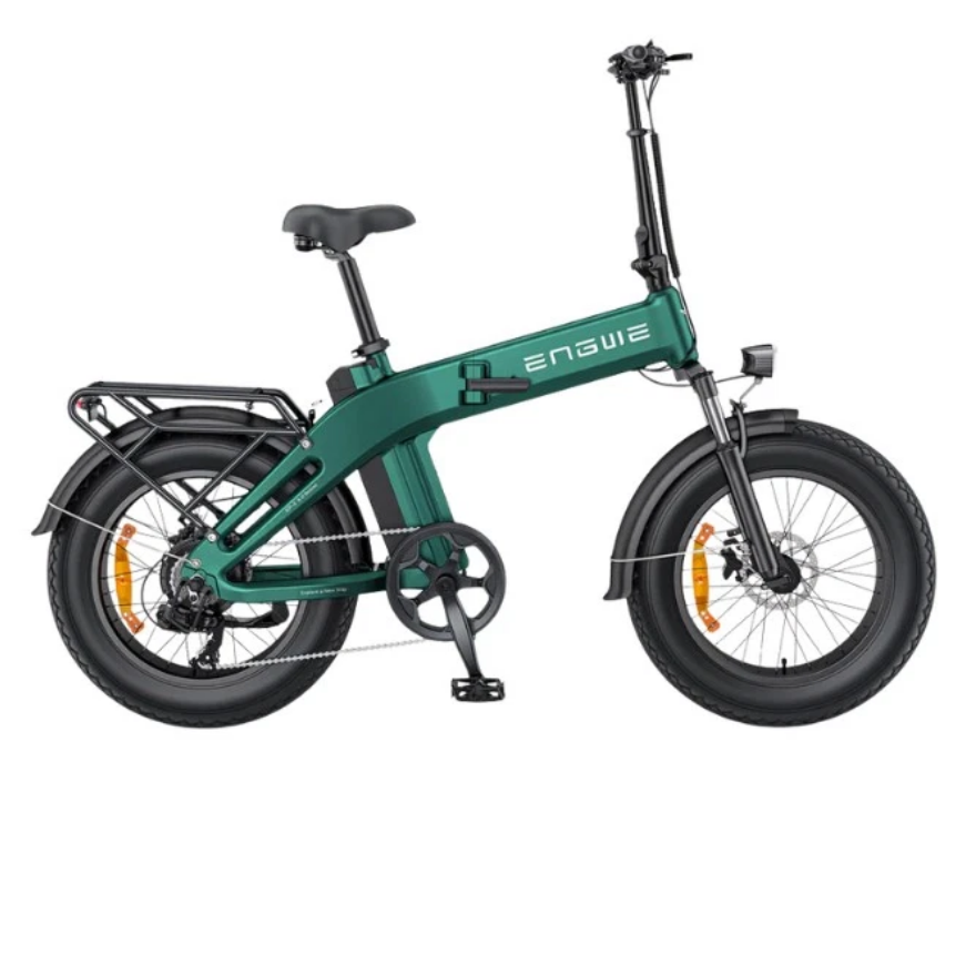 Grünes Klapp-E-Bike